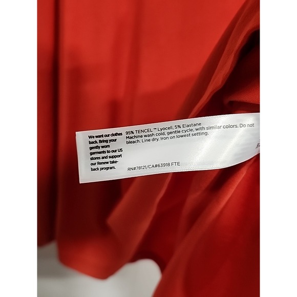 Eileen Fisher NWT Crew Neck Long Shell Top Womens XL Orange, Sleeveless Jersey - Picture 4 of 8